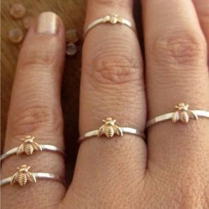 🐝Dainty Tiny Honey bee Vintage style Rings , busy bee ring minimalist be…